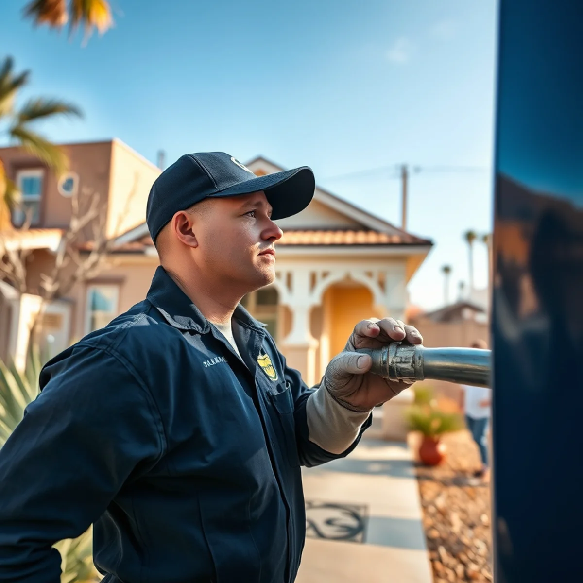 Plumber repiping a historic downtown bungalow in Las Vegas, NV