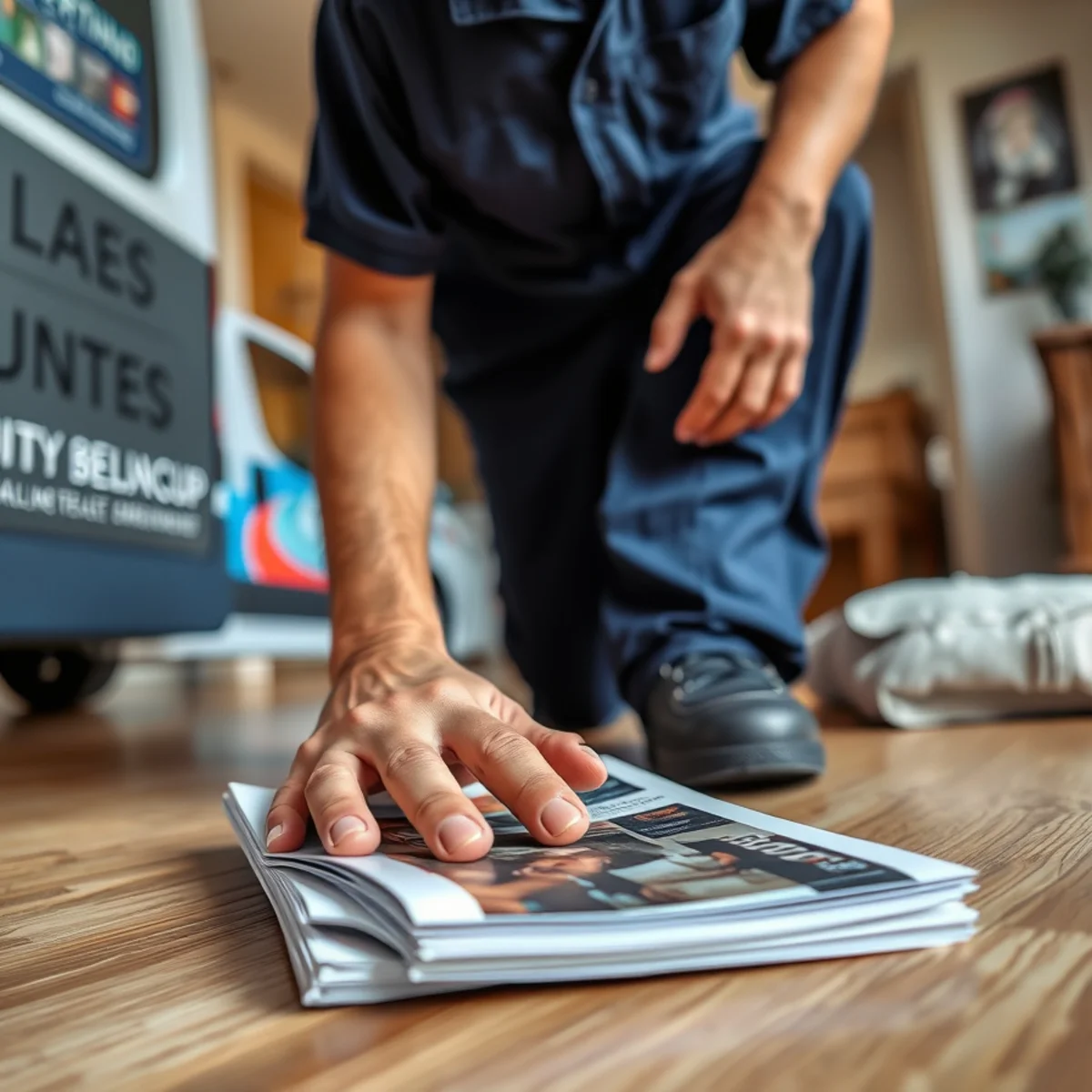 Moving belongings off the floor during a sewer backup in a Las Vegas home