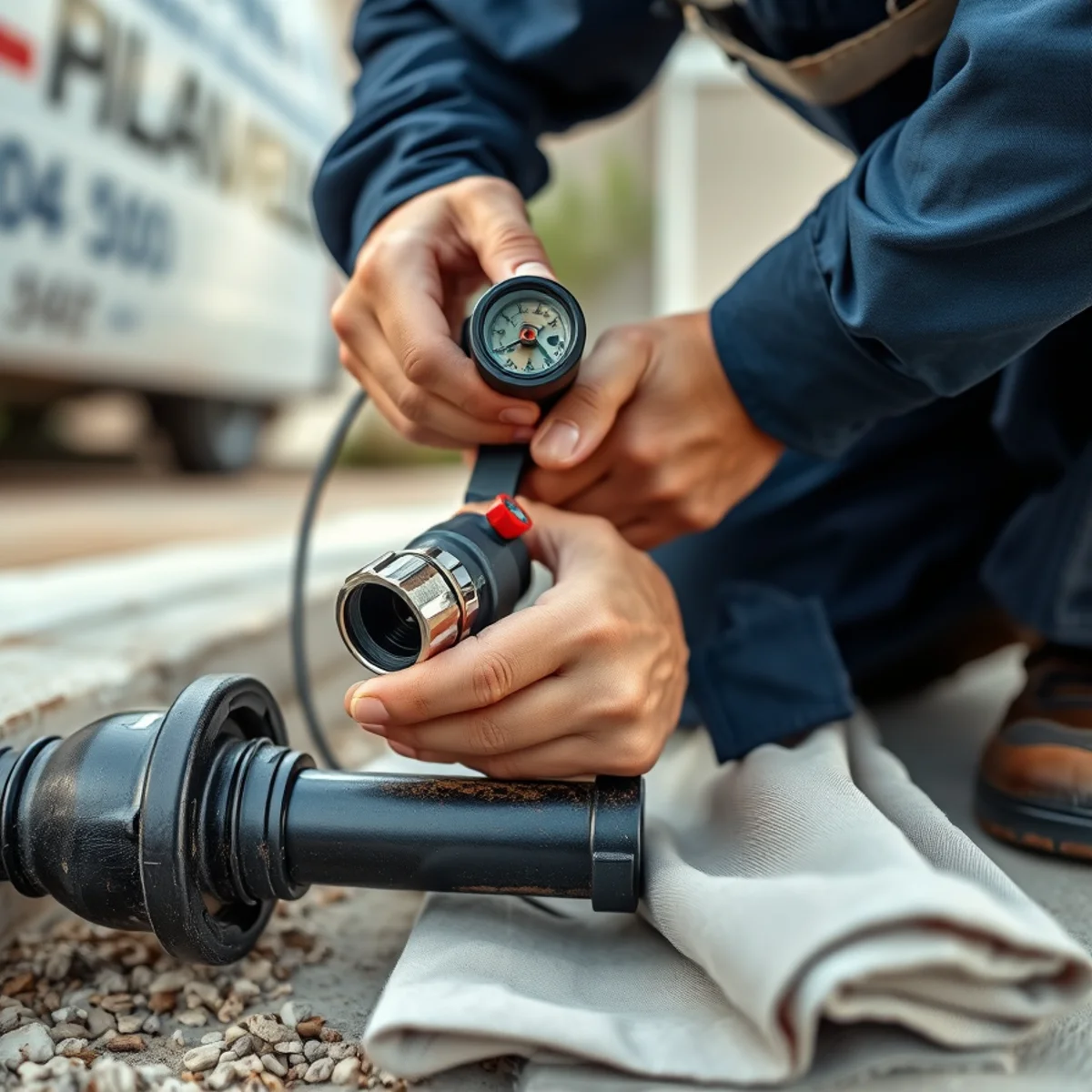 Sewer Line Repair & Replacement in action on a Las Vegas, NV home