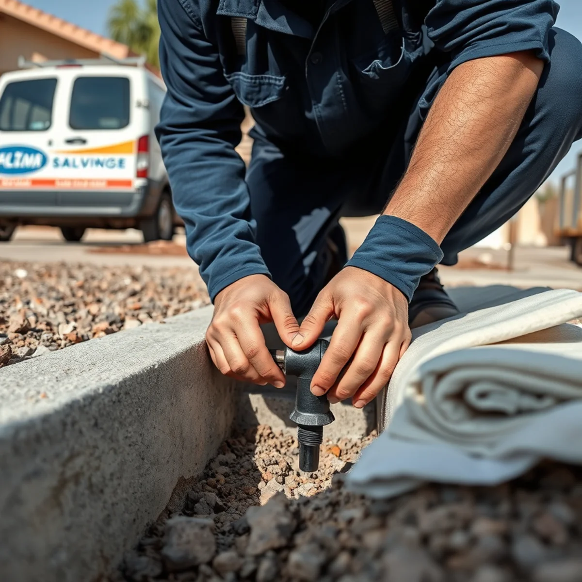 Slab Leak Repair in action on a Las Vegas, NV home